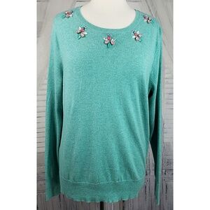 Pretty jeweled neck sweater
